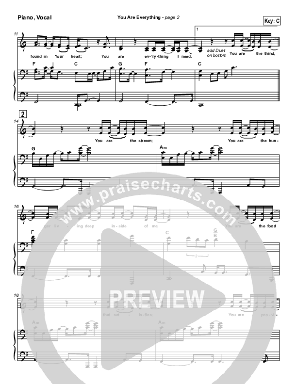 You Are Everything Lead & Piano (Brian Doerksen)