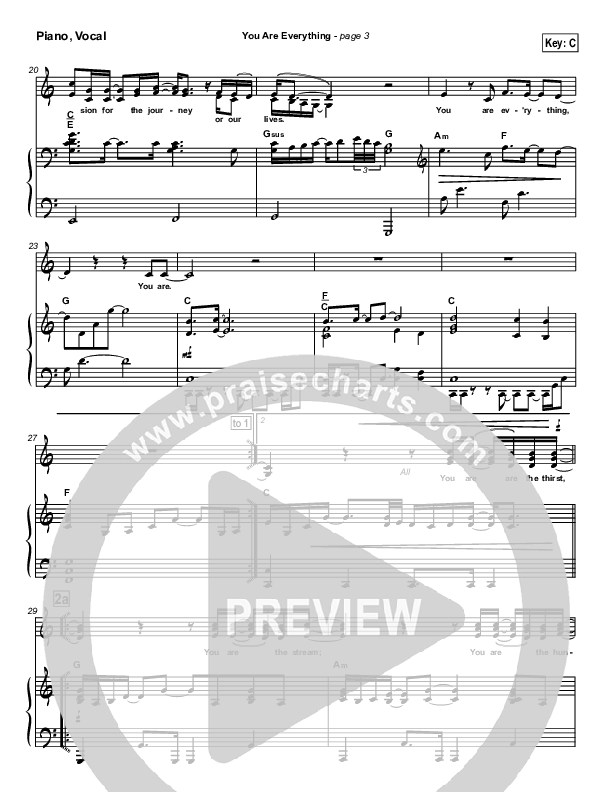 You Are Everything Lead & Piano (Brian Doerksen)