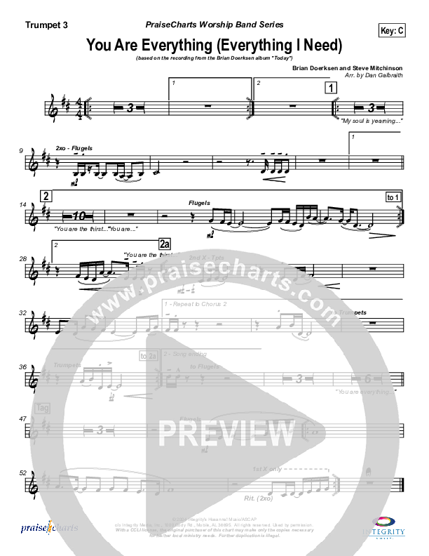 You Are Everything Trumpet 3 (Brian Doerksen)