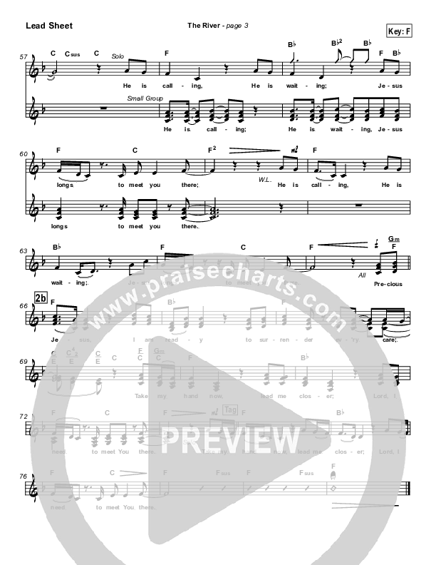 The River Lead Sheet (Brian Doerksen)