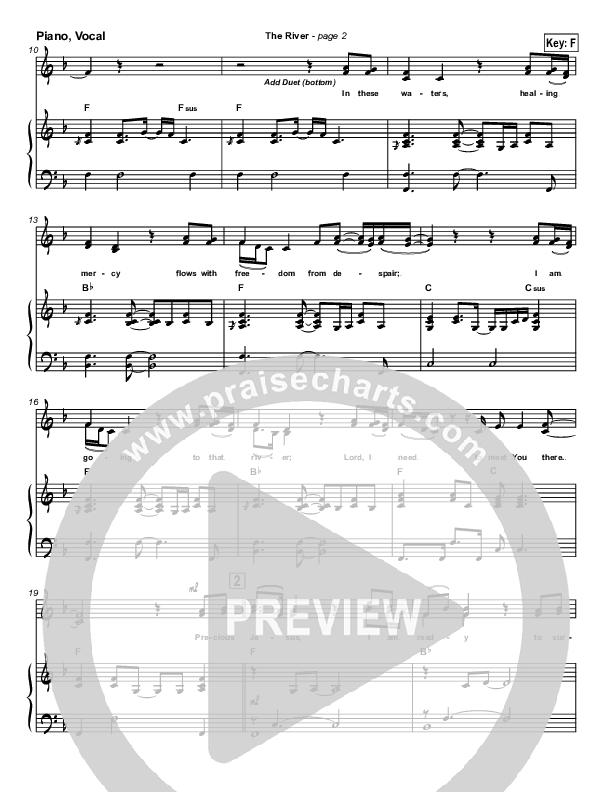 The River Piano/Vocal (SATB) (Brian Doerksen)