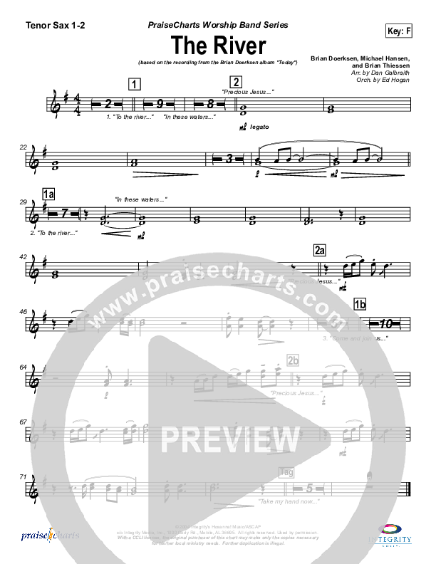 The River Tenor Sax 1/2 (Brian Doerksen)