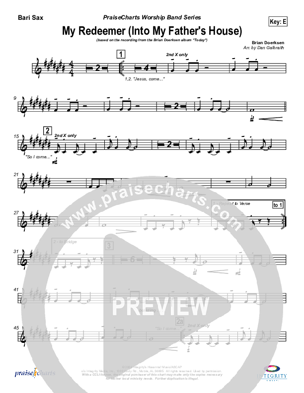 My Redeemer Bari Sax (Brian Doerksen)