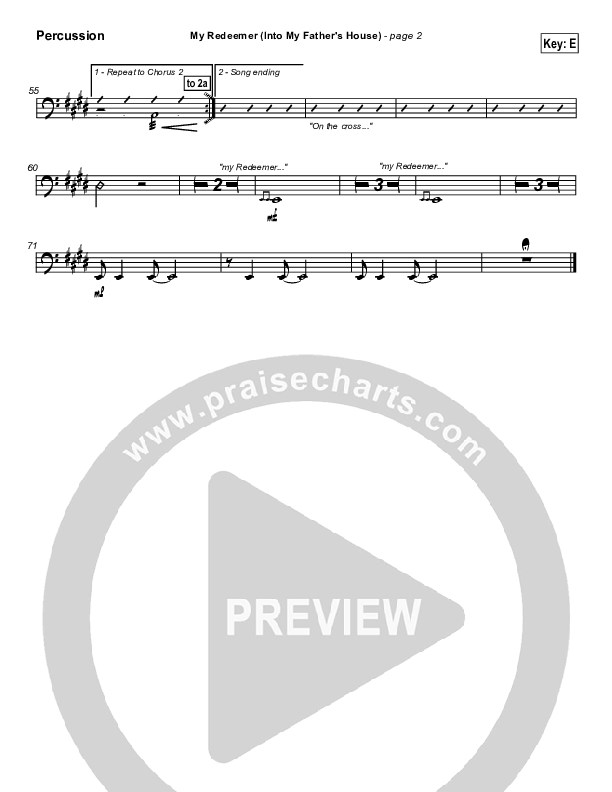 My Redeemer Percussion (Brian Doerksen)