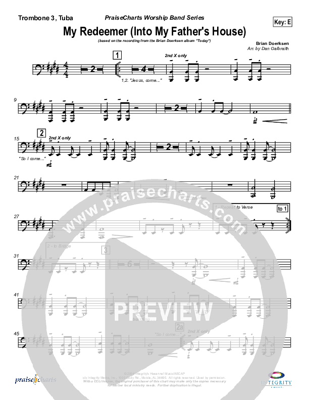 My Redeemer Trombone 3/Tuba (Brian Doerksen)
