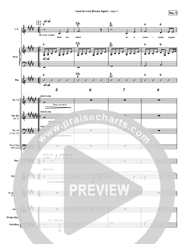 Lead Us Lord (Dream Again) Conductor's Score (Brian Doerksen)