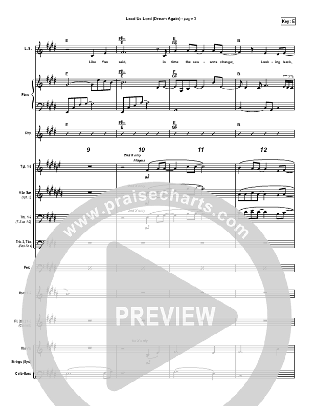 Lead Us Lord (Dream Again) Conductor's Score (Brian Doerksen)
