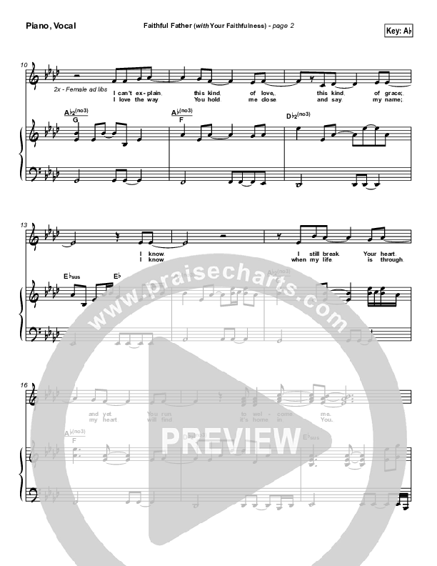 Faithful Father (with Your Faithfulness) Lead & Piano (Brian Doerksen)