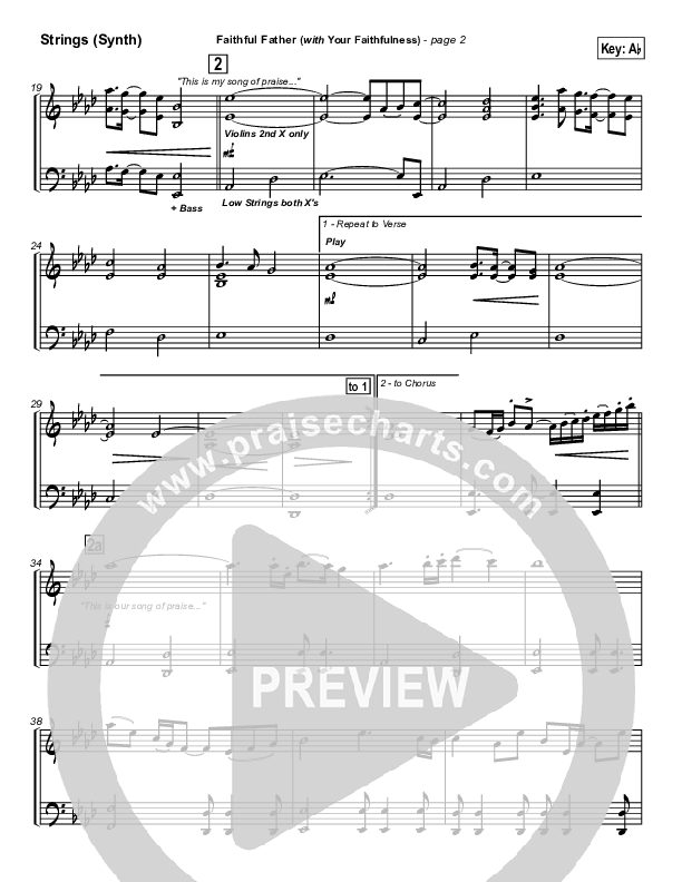 Faithful Father (with Your Faithfulness) Synth Strings (Brian Doerksen)