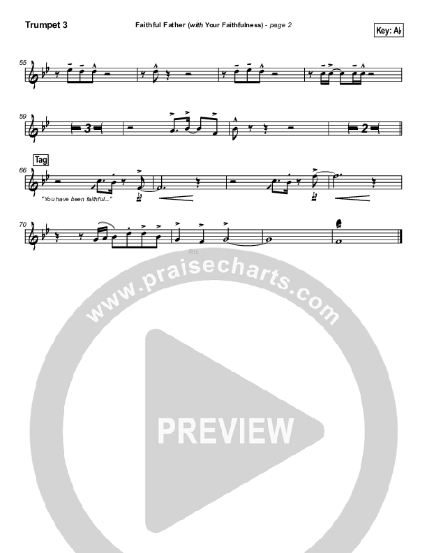 Faithful Father (with Your Faithfulness) Trumpet 3 (Brian Doerksen)