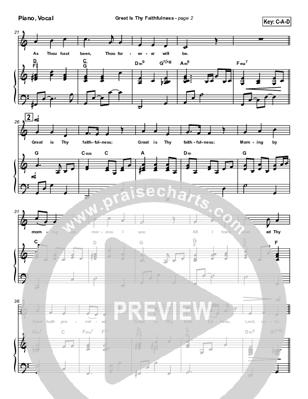 Great Is Thy Faithfulness Piano/Vocal & Lead (Brian Doerksen)