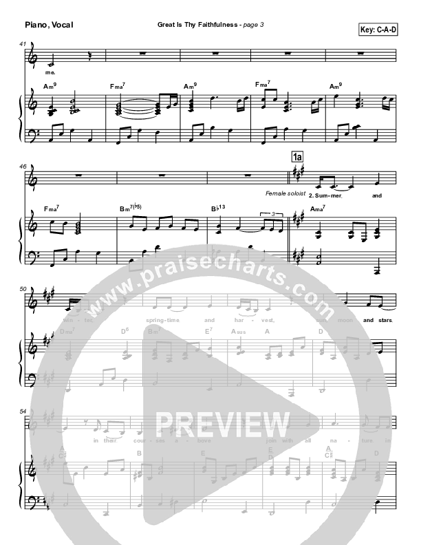 Great Is Thy Faithfulness Piano/Vocal & Lead (Brian Doerksen)