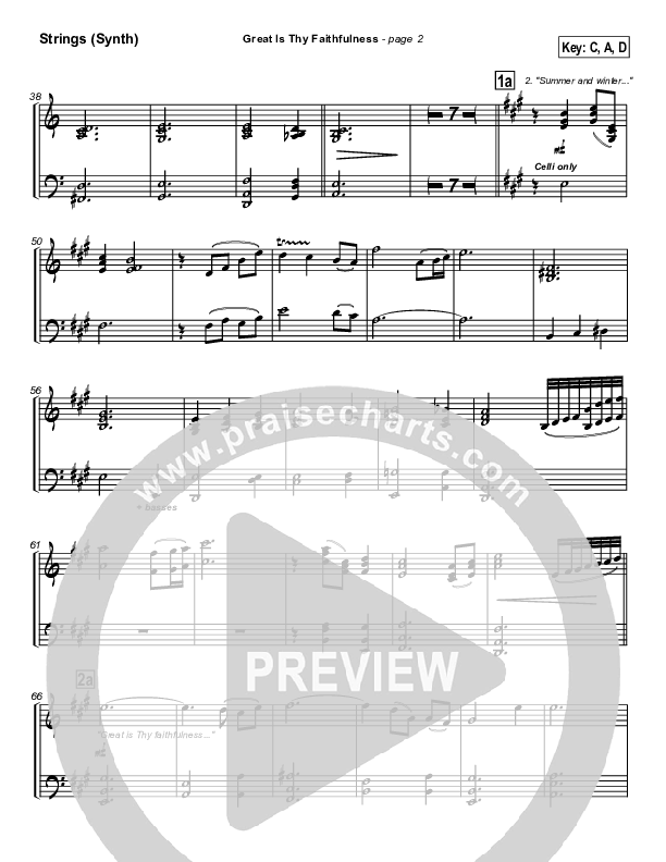 Great Is Thy Faithfulness Synth Strings (Brian Doerksen)