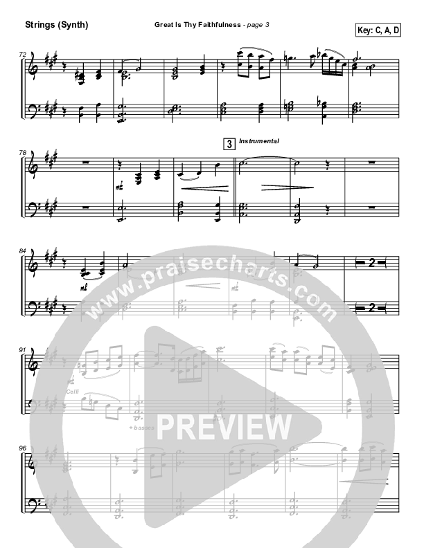 Great Is Thy Faithfulness Synth Strings (Brian Doerksen)