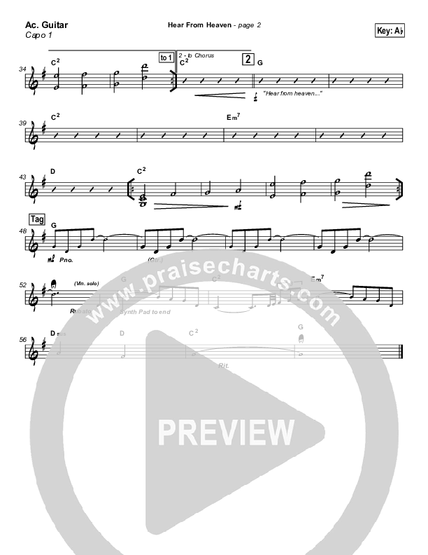 Hear From Heaven Acoustic Guitar (Brian Doerksen)