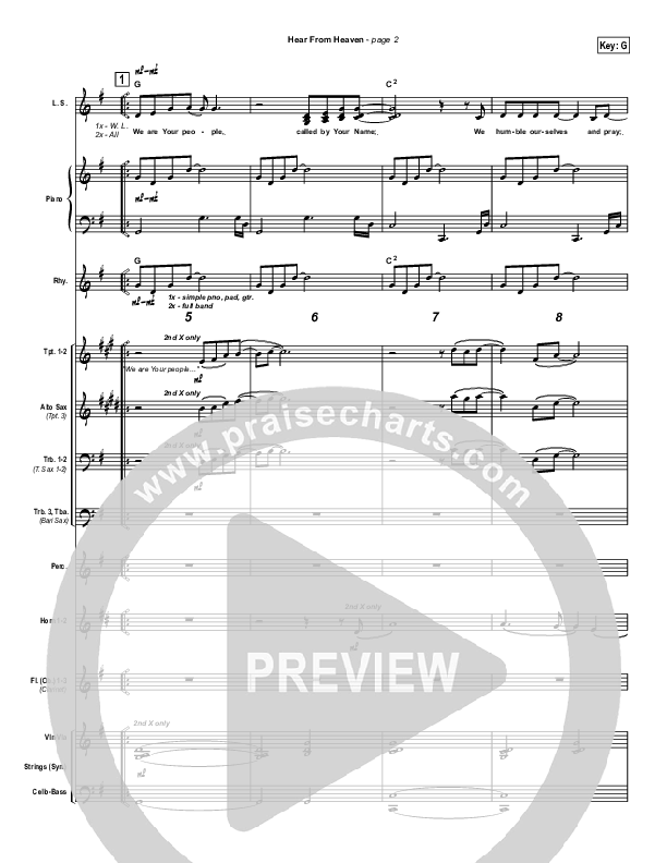 Hear From Heaven Conductor's Score (Brian Doerksen)