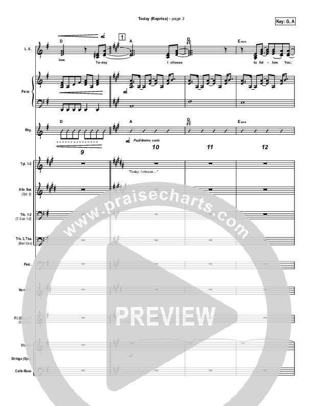 Today Conductor's Score (Brian Doerksen)