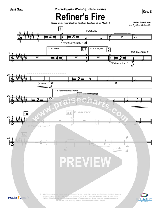 Refiner's Fire Bari Sax (Brian Doerksen)