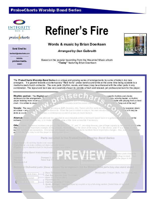 Refiner's Fire Cover Sheet (Brian Doerksen)