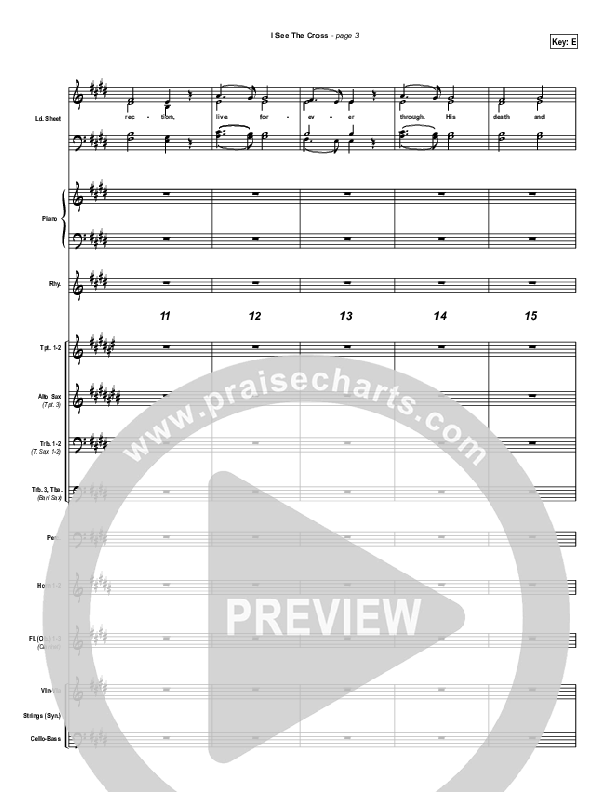 I See the Cross Conductor's Score (Brian Doerksen)