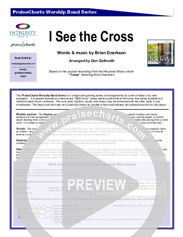 I See the Cross Cover Sheet (Brian Doerksen)