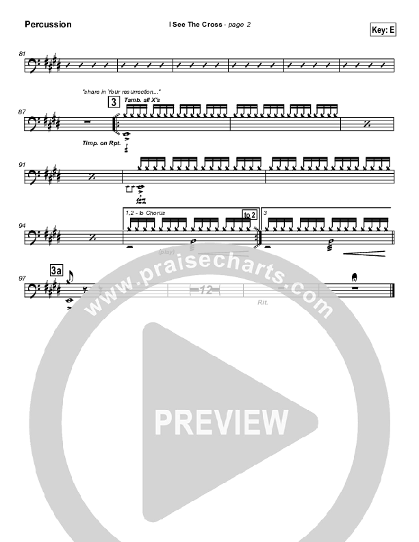 I See the Cross Percussion (Brian Doerksen)