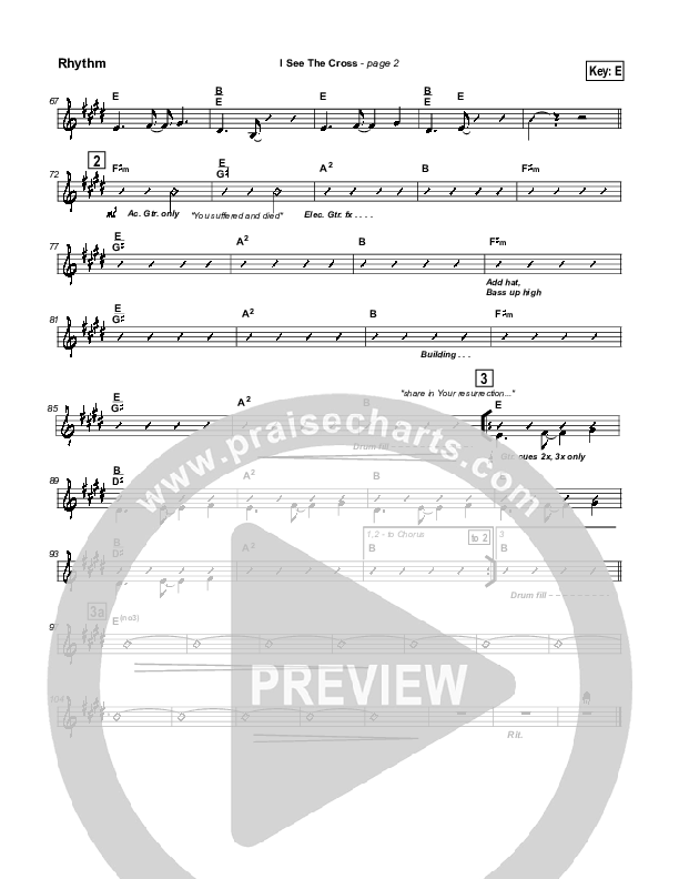 I See the Cross Rhythm Chart (Brian Doerksen)