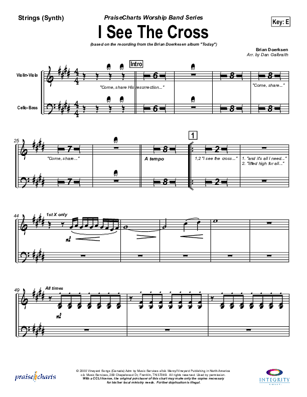 I See the Cross Synth Strings (Brian Doerksen)