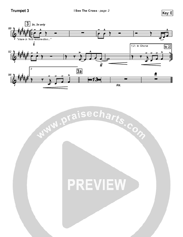 I See the Cross Trumpet 3 (Brian Doerksen)