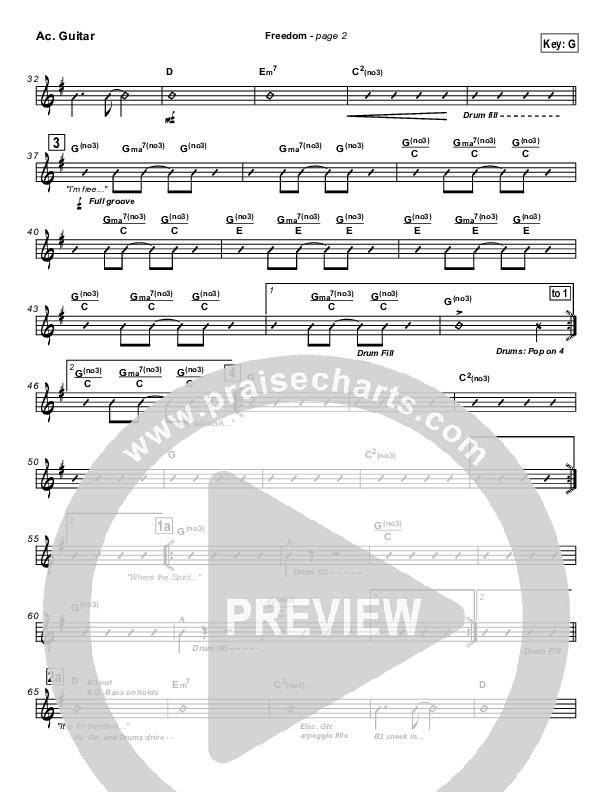 Freedom Acoustic Guitar (Darrell Evans)