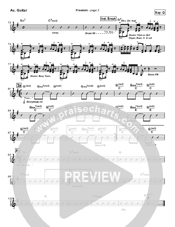 Freedom Acoustic Guitar (Darrell Evans)