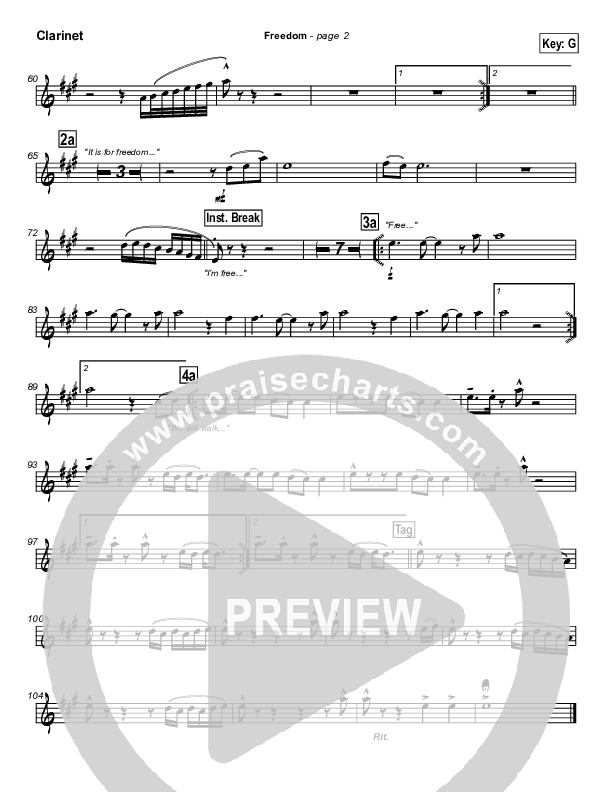 Freedom Clarinet (Darrell Evans)