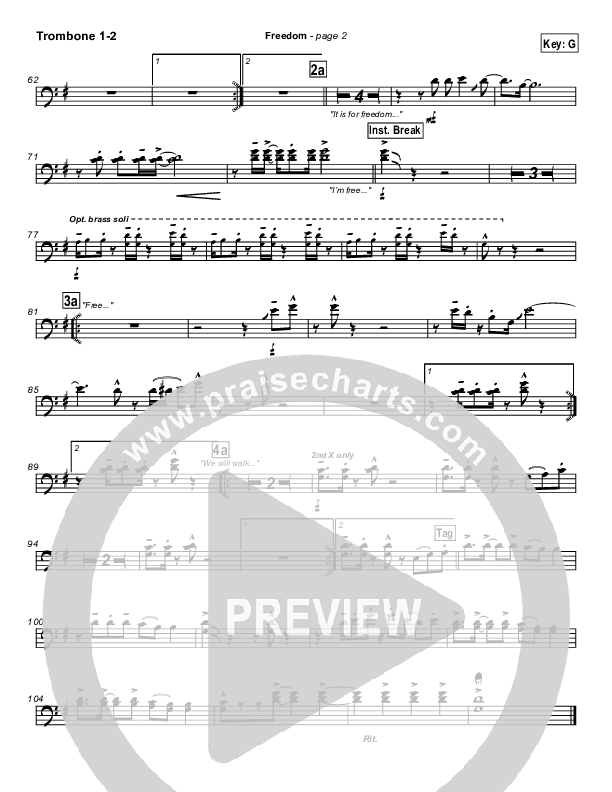 Freedom Trombone 1/2 (Darrell Evans)
