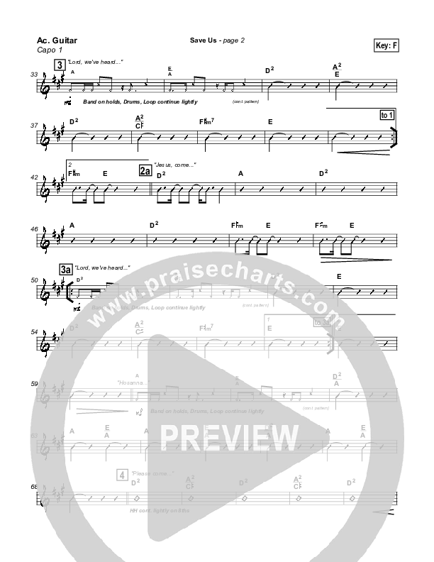 Save Us Acoustic Guitar (Dave Lubben)