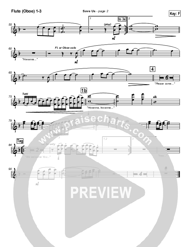 Save Us Flute/Oboe 1/2/3 (Dave Lubben)