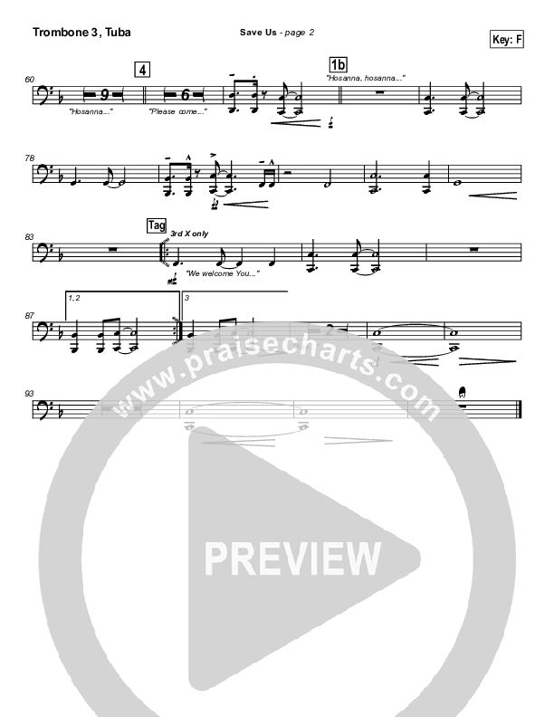 Save Us Trombone 3/Tuba (Dave Lubben)