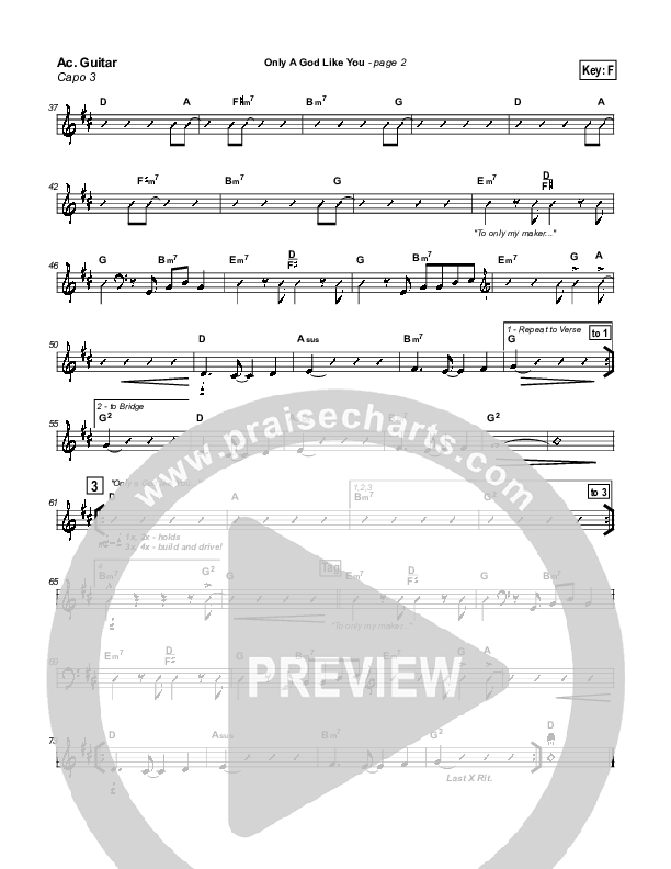 Only A God Like You Acoustic Guitar (Michael Neale)