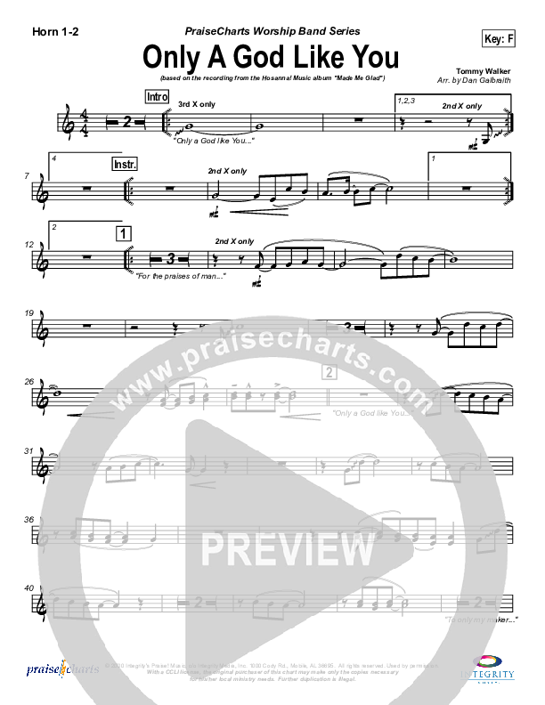 Only A God Like You French Horn 1/2 (Michael Neale)