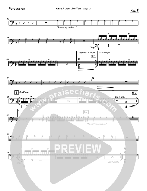 Only A God Like You Percussion (Michael Neale)