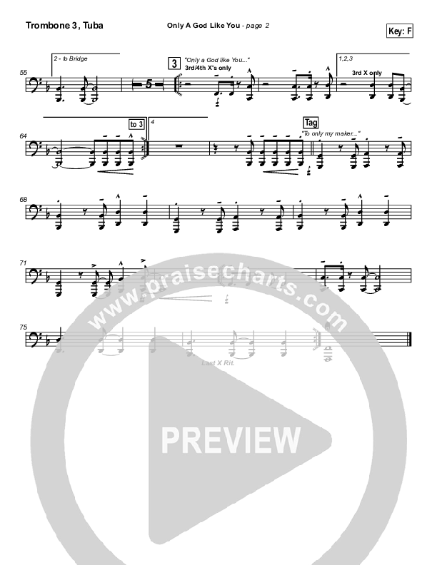 Only A God Like You Trombone 3/Tuba (Michael Neale)