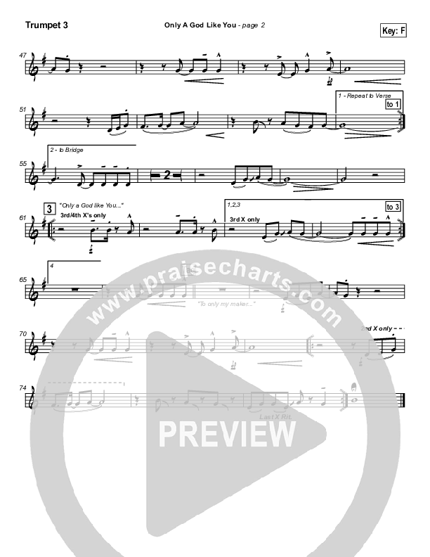 Only A God Like You Trumpet 3 (Michael Neale)