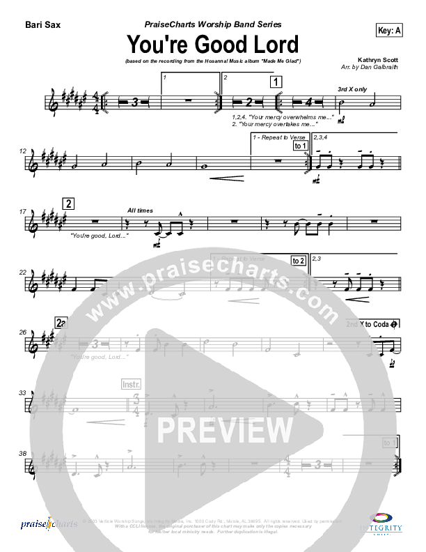 You're Good Lord Bari Sax (Michael Neale)