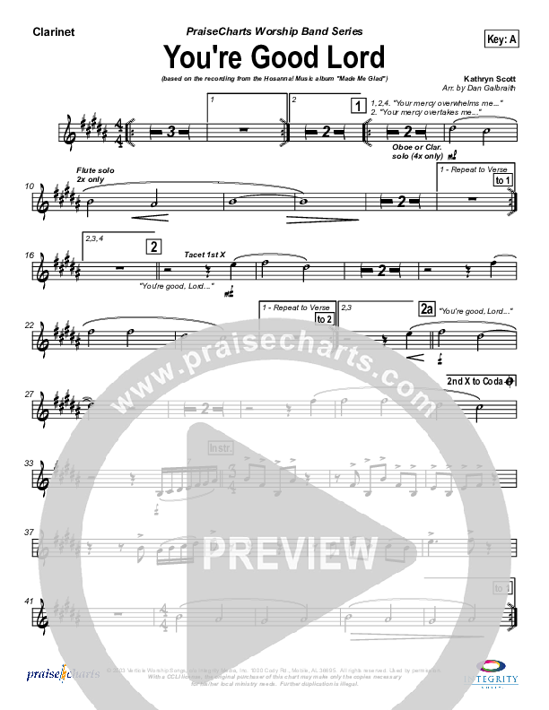 You're Good Lord Clarinet (Michael Neale)