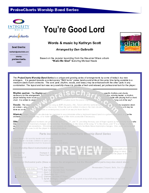 You're Good Lord Cover Sheet (Michael Neale)
