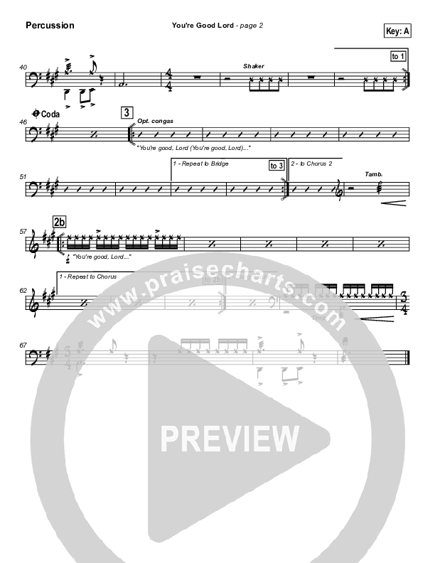 You're Good Lord Percussion (Michael Neale)