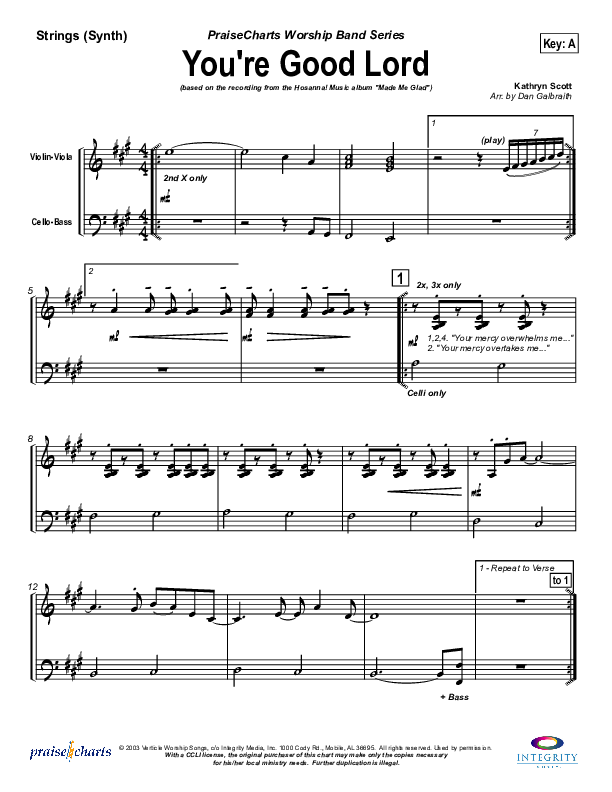 You're Good Lord Synth Strings (Michael Neale)