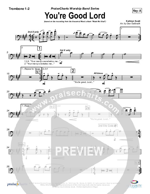 You're Good Lord Trombone 1/2 (Michael Neale)