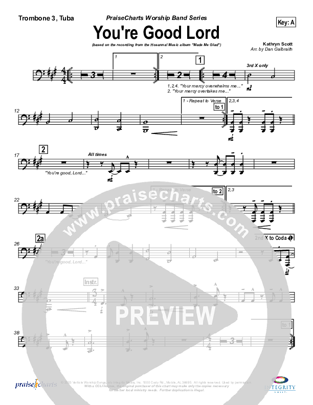 You're Good Lord Trombone 3/Tuba (Michael Neale)