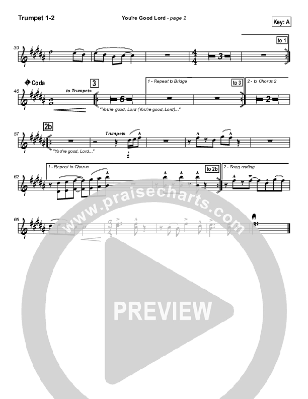 You're Good Lord Trumpet 1,2 (Michael Neale)