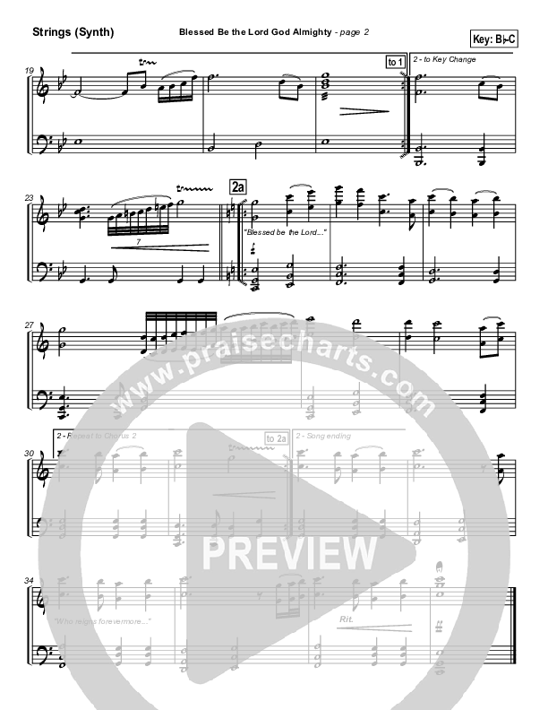 Blessed Be The Lord God Almighty Synth Strings (Michael Neale)